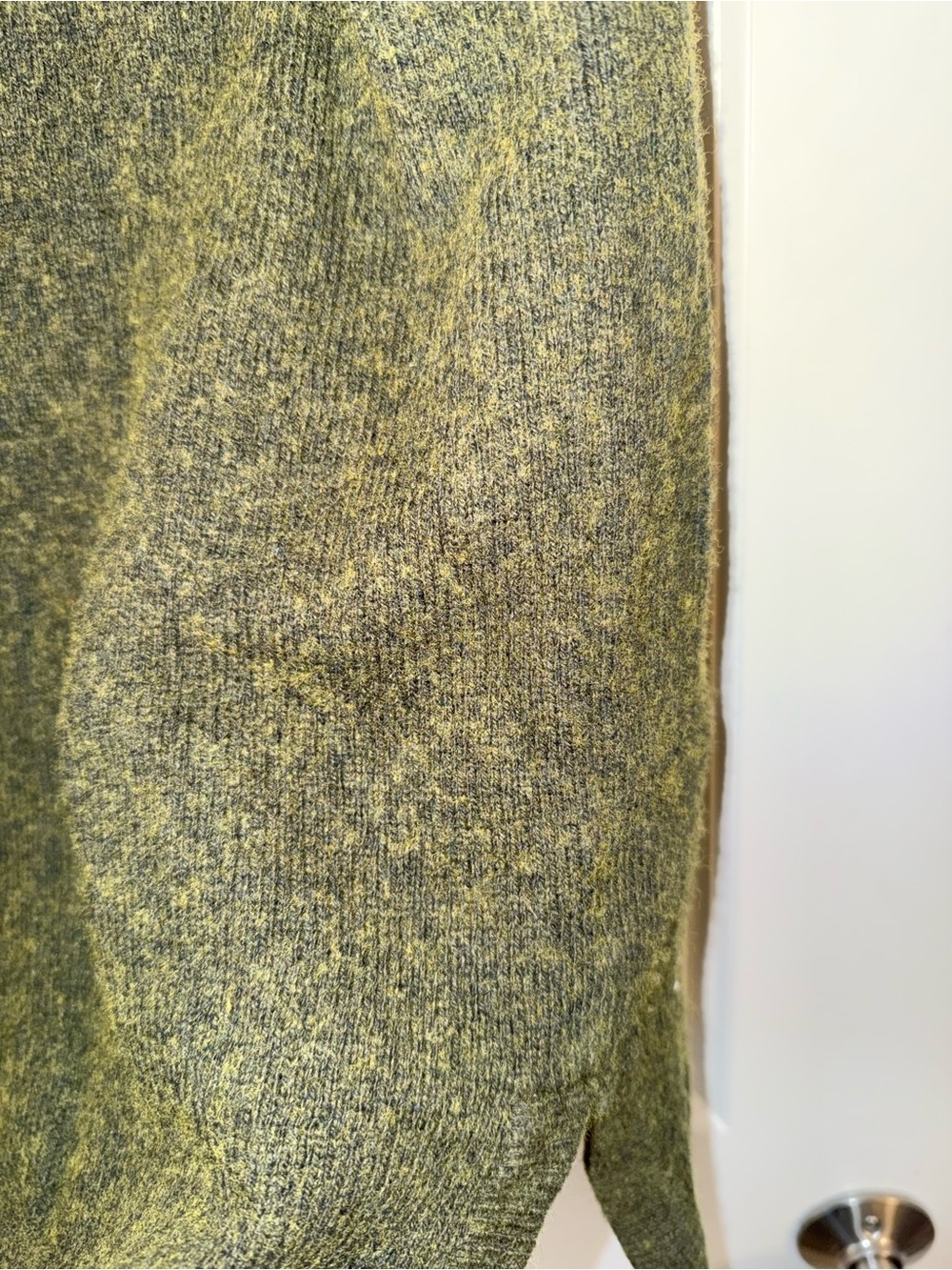 J. Crew Olive MERCANTILE Green Sleeveless Turtleneck Wool Blend Sweater (M) - Picture 3 of 5